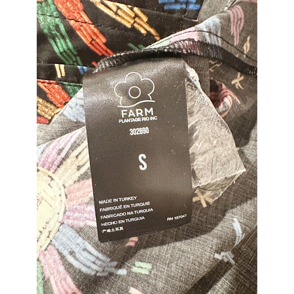 NWT Farm Rio Rainbow Suns Blouse Size Small - Picture 14 of 15